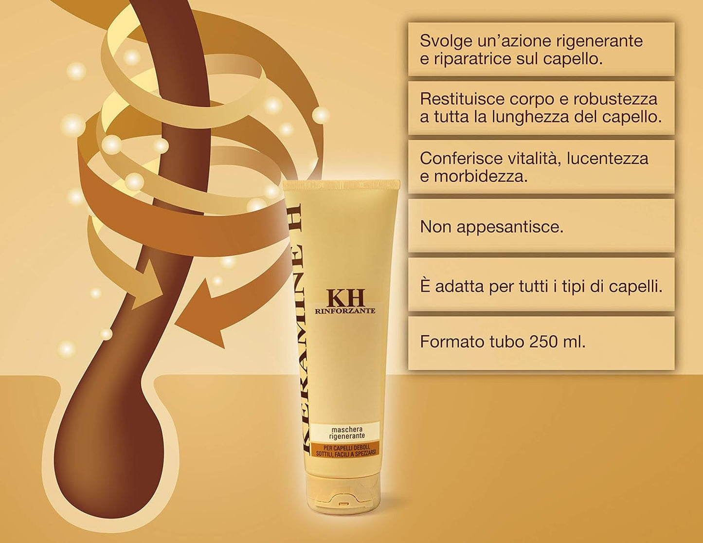 Maska regenerująca - 250 ml, Maska do włosów 21 Naty Shop
