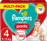 Spodnie Pampers Baby-Dry Größe 5, 160 Stück, 11kg-17kg, 360° auslaufsichere Nadają się na dzień i na noc