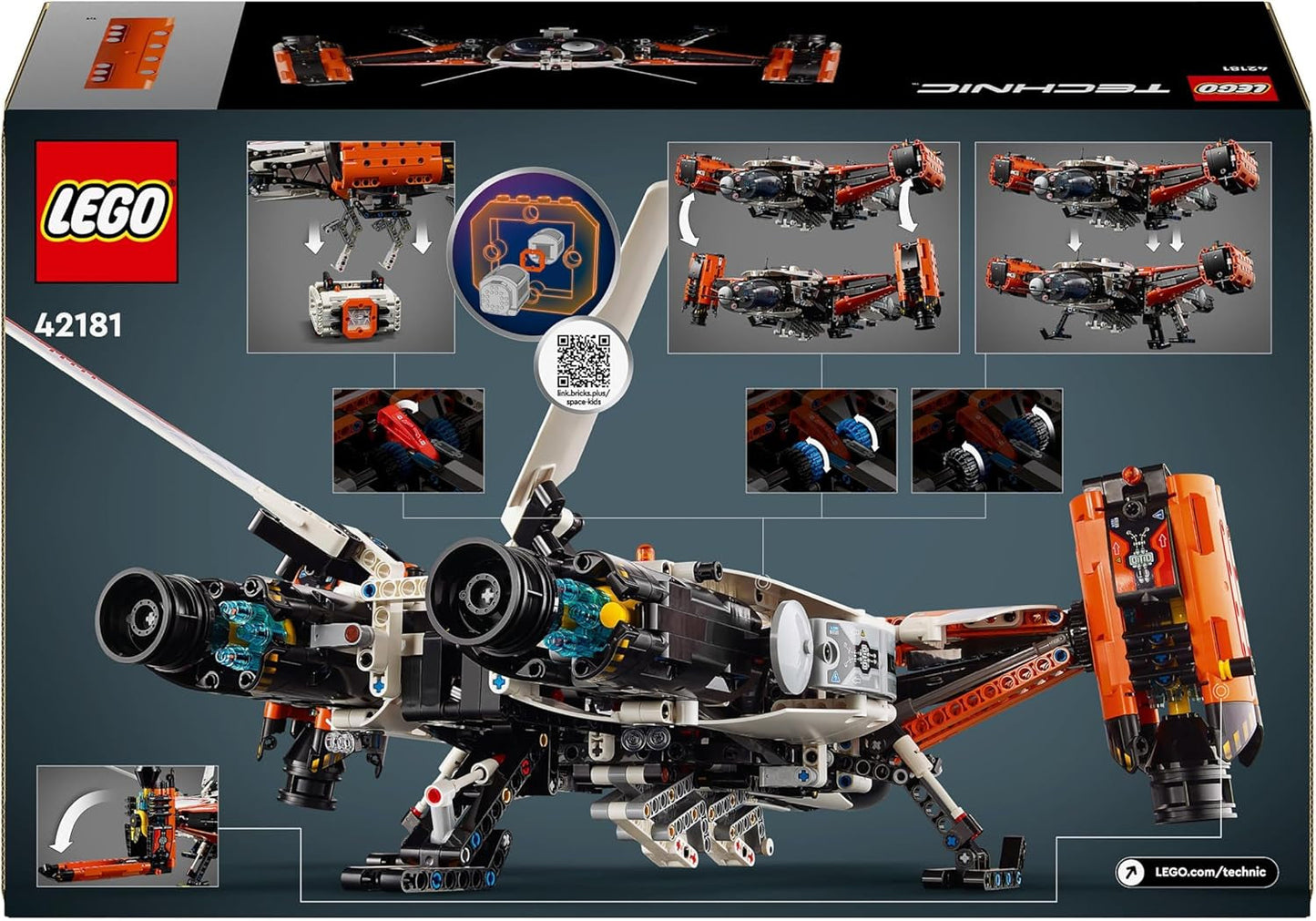 LEGO Technic Transporter kosmiczny Vtol LT81, zestaw do budowania kosmosu, zabawka kosmiczna, statek kosmiczny, zestaw mini łazik, prezent dla chłopców i dziewcząt powyżej 10 lat 42181 Zestawy do budowania Besuche w sklepie LEGO