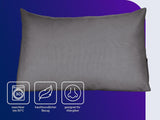 Poduszka do czytania Traumnacht Cosy Back Cushion, 70 x 40 cm ciemnoszara, zdejmowany i nadający się do prania pokrowiec wykonany w 100% z poliestru, praktyczna kieszeń boczna, certyfikat Oeko-Tex, wyprodukowana zgodnie z niemieckimi standardami jakości