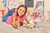 Simba 109480093 - Mia i ja Jednorożec Onchao, z ruchomymi skrzydłami, spinki do włosów, szczotka do stylizacji, zabawkowy koń, kucyk, centopia, wiek 3+, różowy