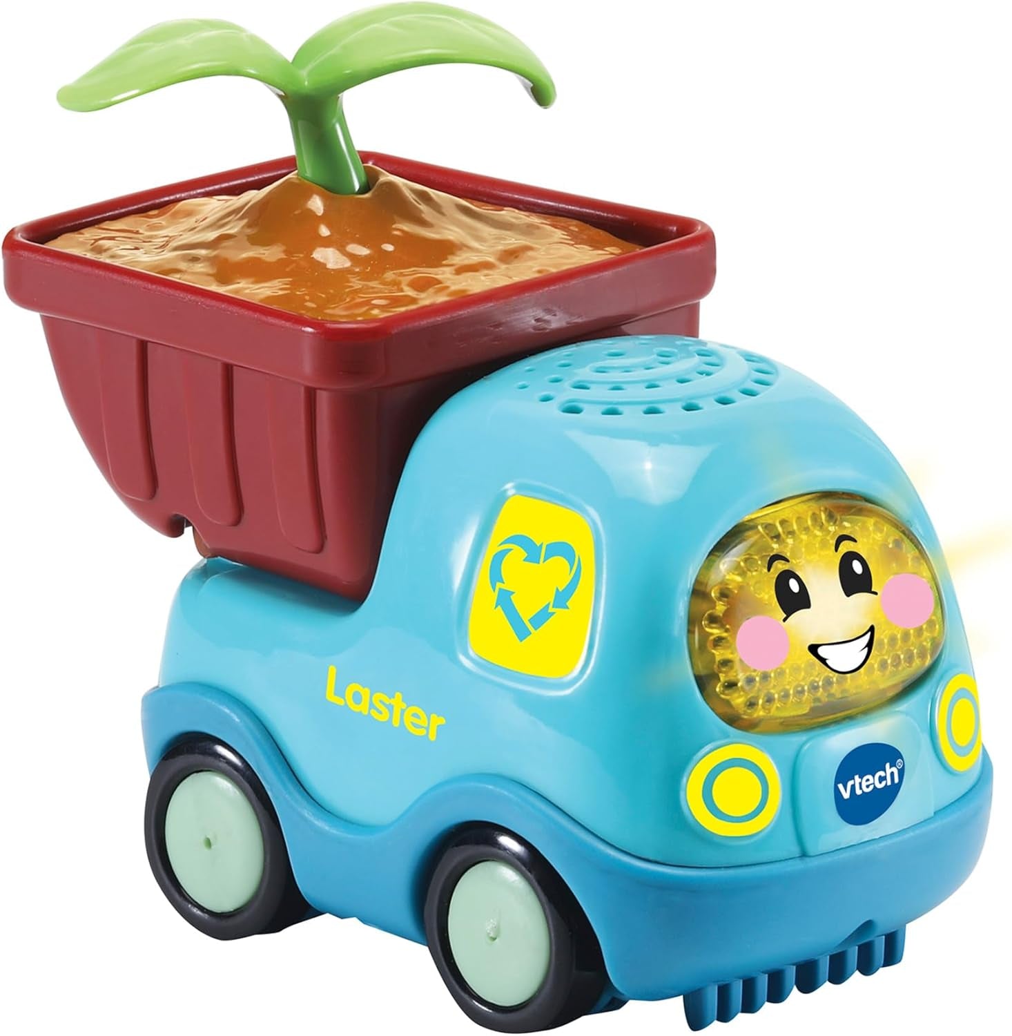 Vtech TUT TUT Baby Flitzer - Ciężarówka z bioplastiku - Autko z muzyką, przyciskiem świetlnym, ciekawymi zdaniami i dźwiękami - Dla dzieci w wieku 1-5 lat Bebe Toys Naty Shop Domyślny tytuł