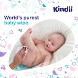 Kindii Feuchttücher Für Babies Und Kinder Pure Water 99% - 99%Ige Zusammenzeit Auf Wasserbasis - Alantoina - Unparfümiert - Dermatologisch Getestet - Für Empfindliche Haut - 720 Stück - 12X60 Stück Naty Shop
