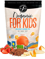 VITSTORM® BIO TEE Mom & Kids - Herbata dla kobiet i karmiących piersią - Rooibos, jabłko, koper włoski, melisa, alchemilla, truskawka - Herbata relaksująca - Owocowa i pyszna - Bez kofeiny - Herbata ziołowa 100 g
