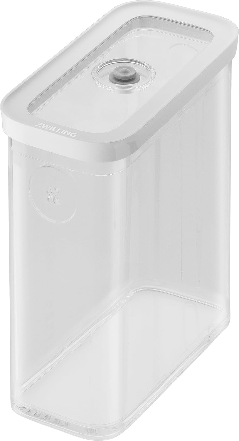 Pudełko ZWILLING FRESH & SAVE CUBE, rozmiar 2M, modułowe pudełko do przechowywania z możliwością sztaplowania, hermetyczne i opróżniane miejsce do przechowywania, można myć w zmywarce, przezroczyste pudełka do przechowywania żywności Naty Shop 3M