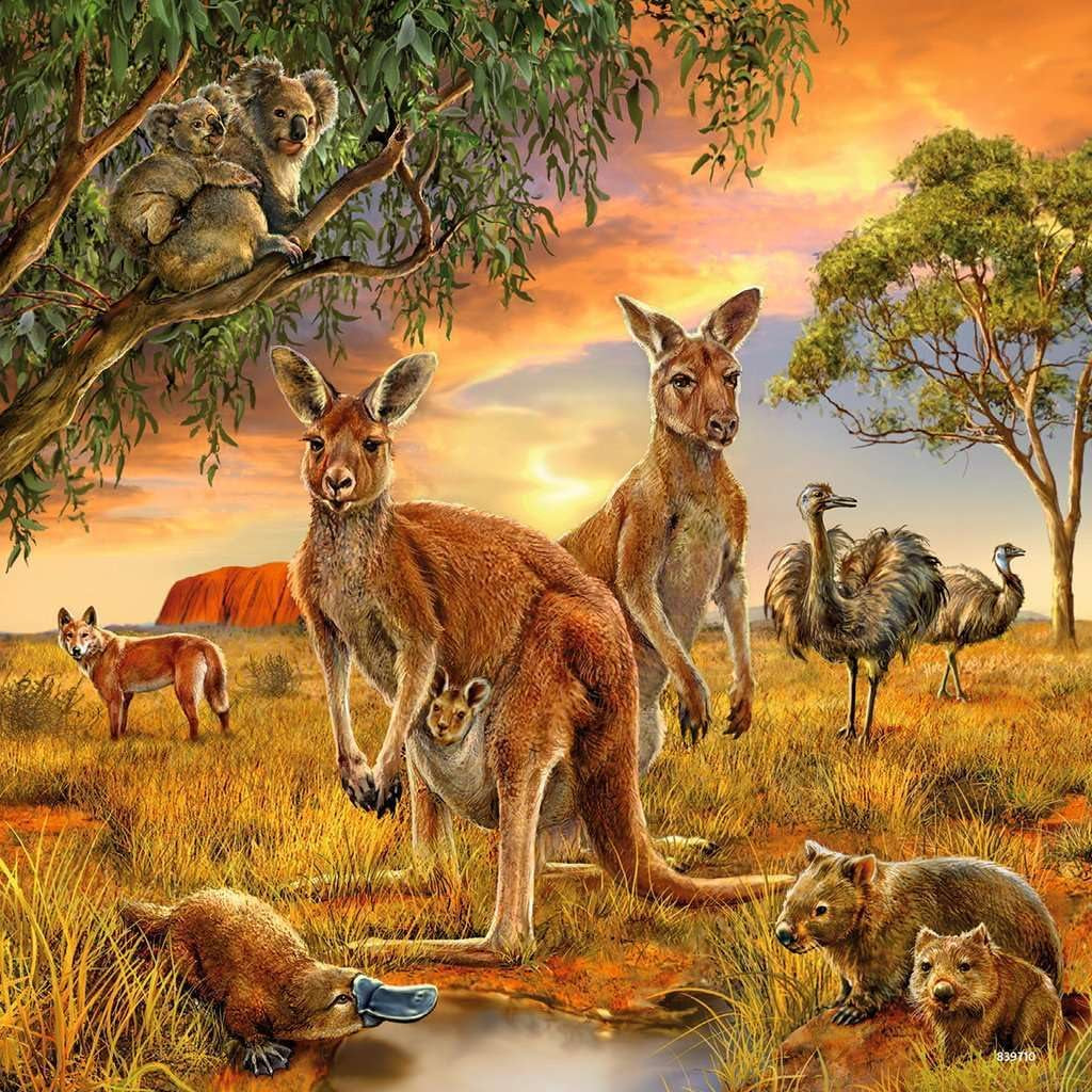 Ravensburger Puzzle dla dzieci - 09330 Zwierzęta Ziemi - Puzzle dla dzieci od 5 lat, składające się z 3X49 elementów Puzzle Naty Shop