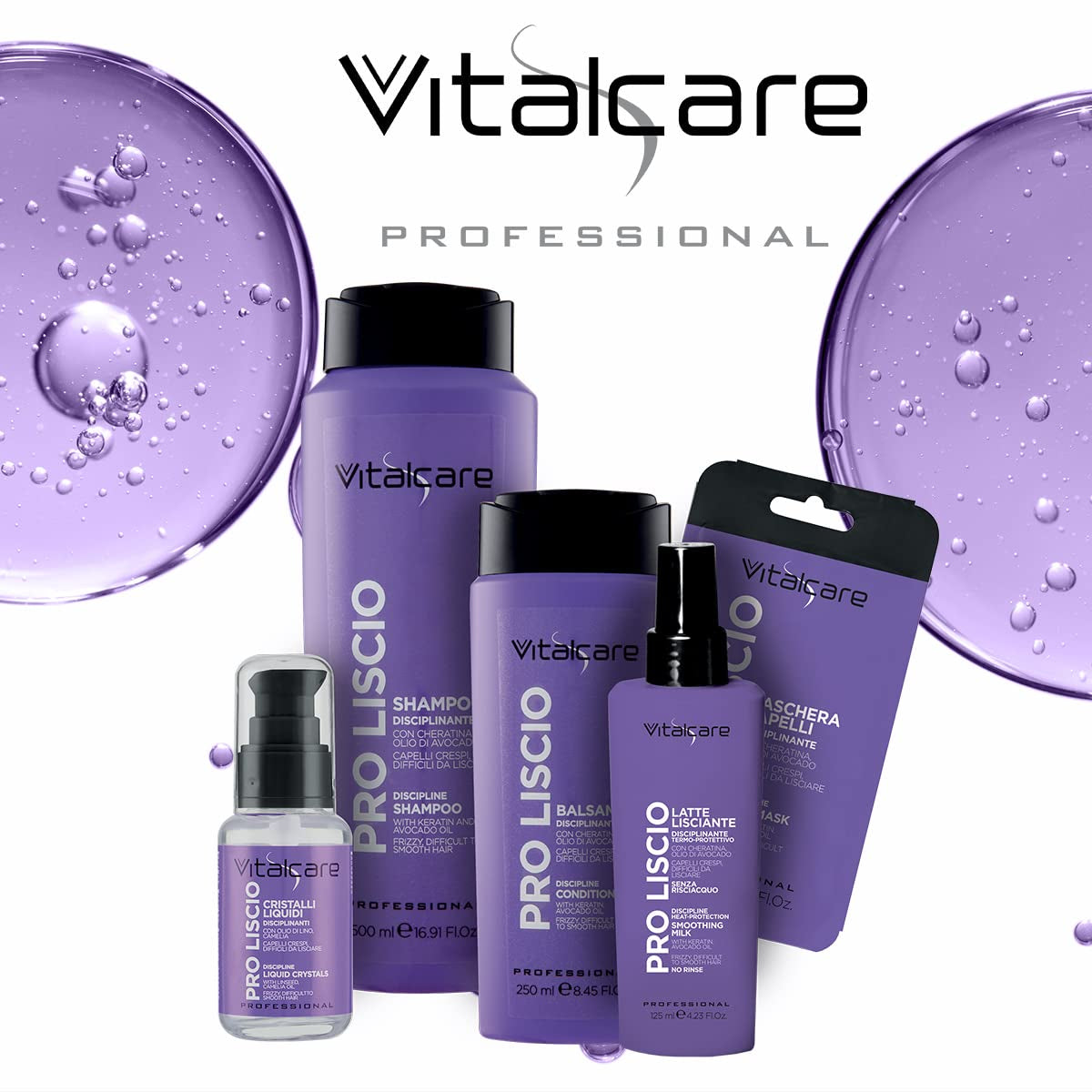 | PRO Smooth - Dyscyplinarna maska ​​do włosów kręconych, niezdyscyplinowanych i trudnych do wyprostowania z keratyną i olejkiem z awokado, 25 ml Naty Shop maska ​​do włosów
