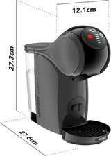 NESCAFÉ DOLCE GUSTO DeLonghi Dolce Gusto Genio S EDG226.A, Ekspres na kapsułki z 3 kapsułkami, kompaktowa konstrukcja, regulowana tacka ociekowa, 0,8 l, wyjmowany zbiornik na wodę, 1470 W, antracyt