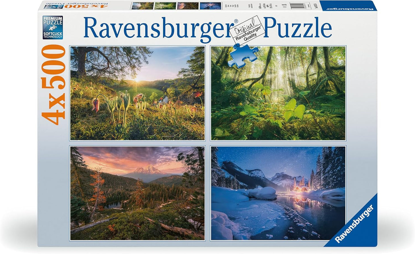Ravensburger Puzzle - 4 Seasons - 4X 500 elementów puzzle dla dorosłych i dzieci w wieku powyżej 12 lat Puzzle Naty Shop Domyślny tytuł