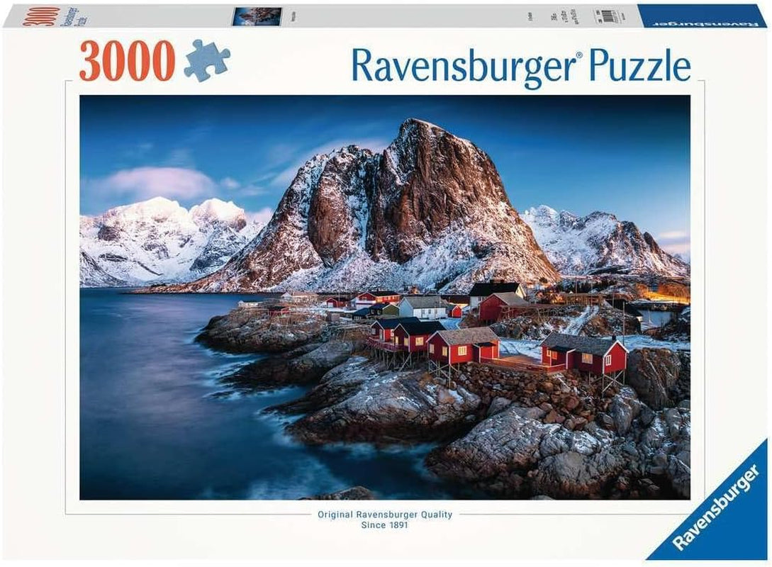 Ravensburger Puzzle 17081 - Hamnoy, Lofoty - 3000 elementów puzzle dla dorosłych i dzieci od 14 lat, Norwegia puzzle krajobrazowe Puzzle Naty Shop Hamnoy, Lofoty