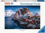 Ravensburger Puzzle 17081 - Hamnoy, Lofoty - 3000 elementów puzzle dla dorosłych i dzieci od 14 lat, Norwegia puzzle krajobrazowe Puzzle Naty Shop Hamnoy, Lofoty