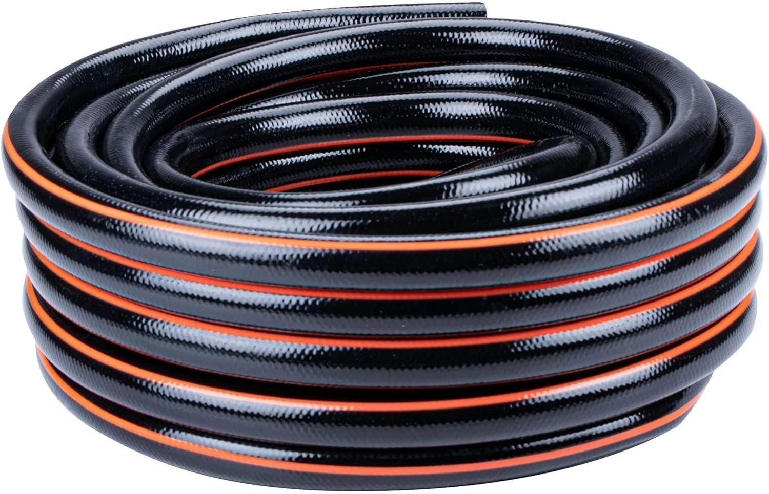 Wąż ogrodowy BLACK+DECKER 15 metrów - Ø19MM - Trwałe PCV - Podlewanie ogrodu, mycie samochodu, napełnianie basenu - Kompatybilny z każdym standardowym kranem - Czarny/Pomarańczowy