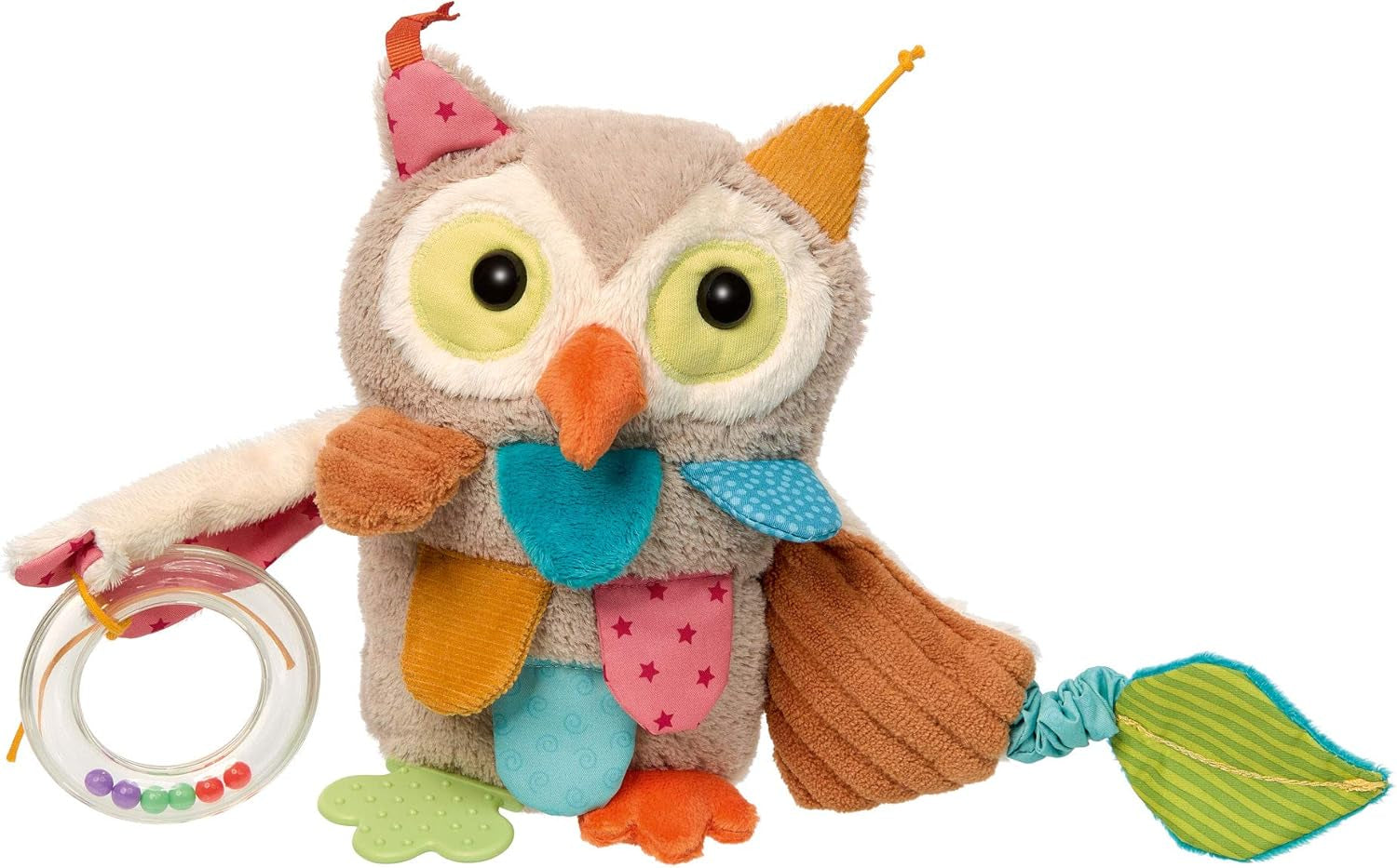 SIGIKID 40104 Aktywna rybka Baby Activity PlayQ Zabawka dla dzieci dla dziewcząt i chłopców polecane od 3 miesiąca wielobarwny Zabawki dla niemowląt Naty Shop Wielokolorowy / sowa
