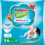 Pieluszki Sensitive Spodnie do pływania, do morza i basenu, rozm. 5-6 (powyżej 14 kg), 84 sztuki