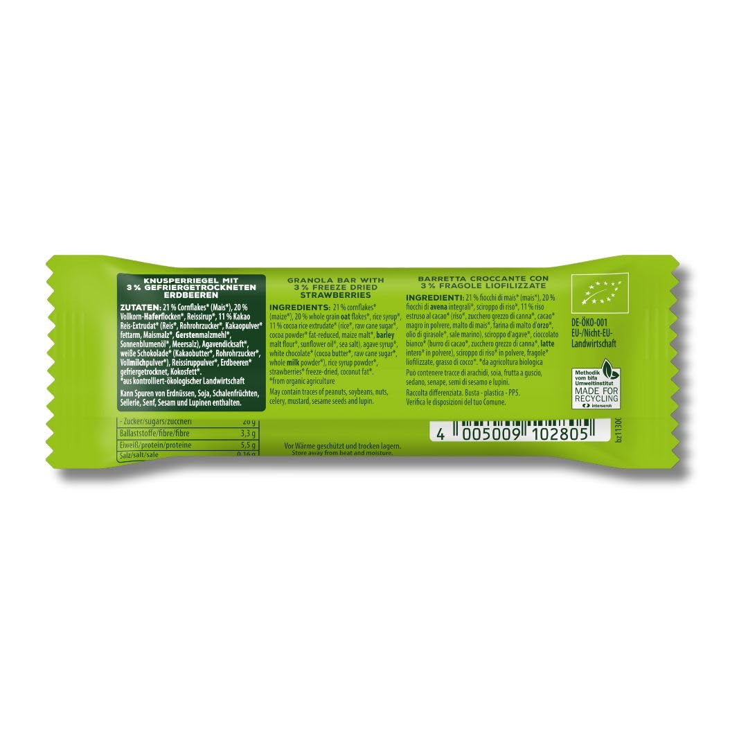 Chrupiące batoniki truskawkowe 12 x 20g
