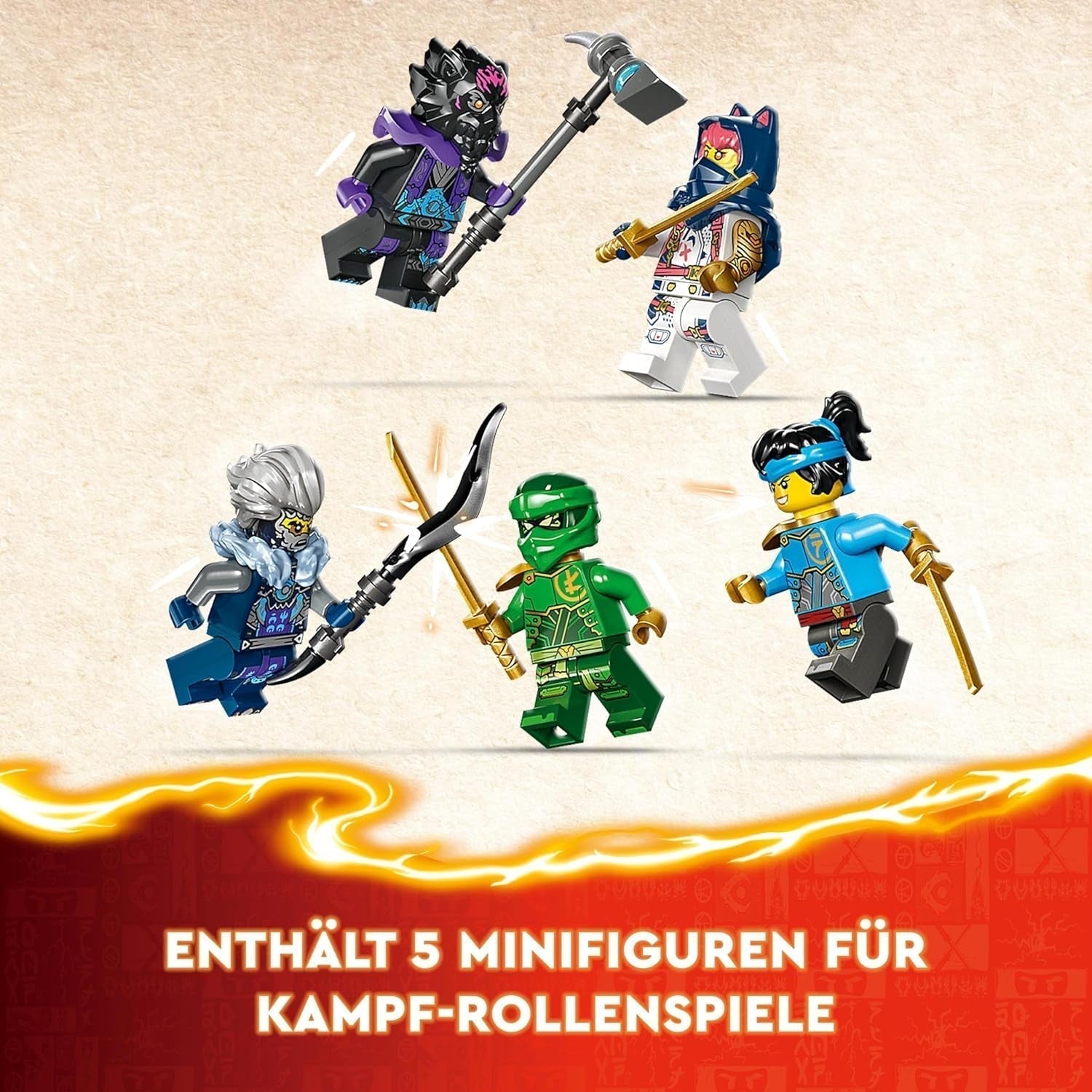 LEGO NINJAGO Egalt Smoczy Mistrz, zestaw Ninja ze smoczą zabawką i 5 figurkami, w tym Lloydem i NYA, Smoczym Mistrzem, prezent dla chłopców i dziewcząt od 8 lat 71809 Zestawy do budowania Beuche den LEGO-Store