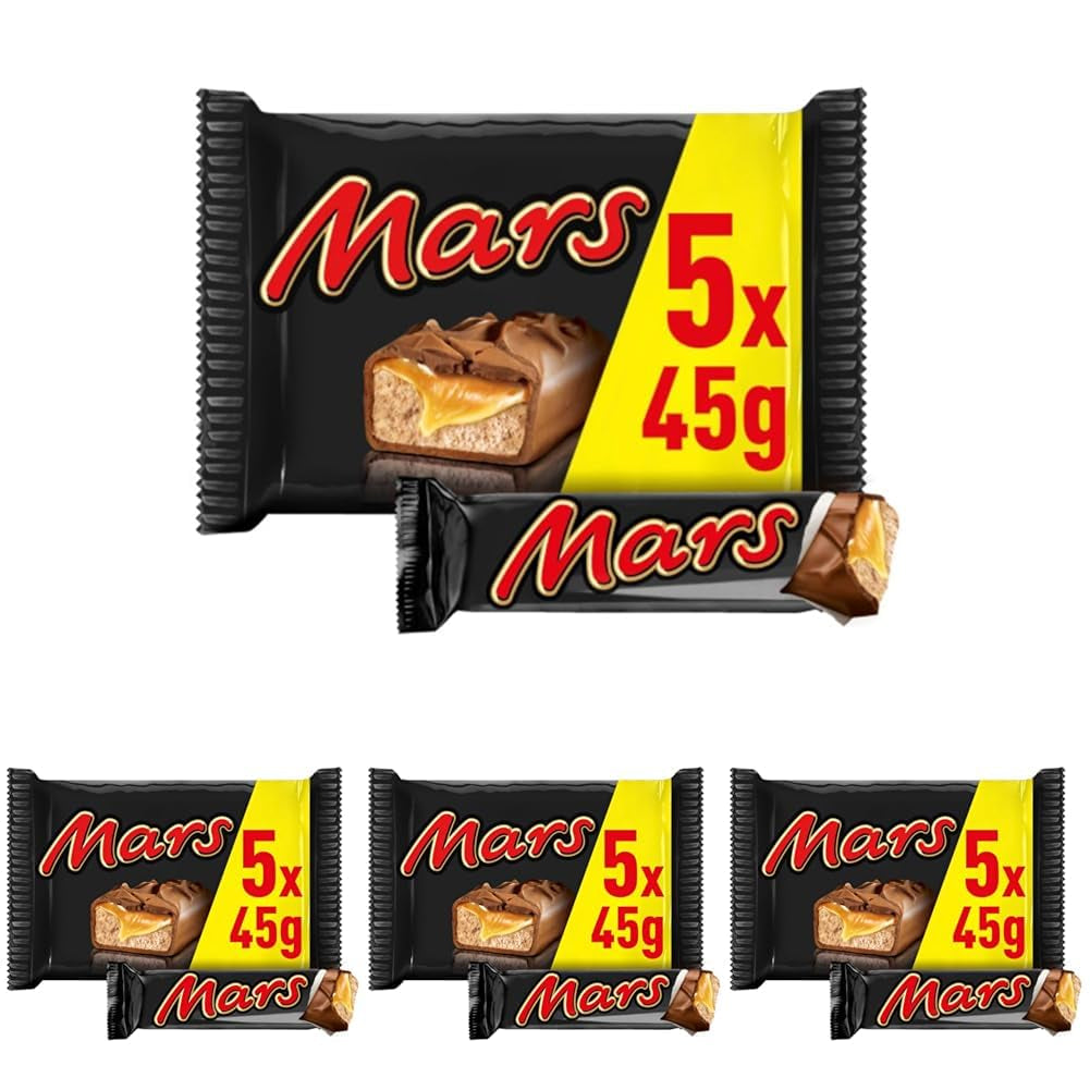 Batonik czekoladowy Karmelowa czekolada 1 opakowanie 5 batonów (1 x 225 g) (4 sztuki w opakowaniu)