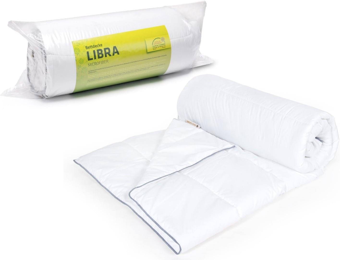 Decoking 135X200 Kołdra letnia Kołdra pikowana Antyalergiczna Dla alergików Kołdra letnia 100% mikrofibra 800G Libra Kołdry i kołdry Naty Shop Biały 200X200
