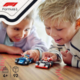 LEGO City Samochody wyścigowe F1 Williams Racing i Haas F1 Racing — zabawka Formuły 1 z samochodami do zbudowania i 2 minifigurkami kierowców wyścigowych — pomysły na drobne prezenty dla chłopców i dziewcząt od 4 lat 60464 Zestawy do budowania Szukaj sklepu LEGO