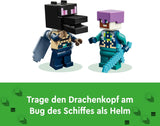 LEGO Minecraft Smok końca i statek końcowy Zestaw zabawkowy i odkrywczy Gra wideo Zestaw do budowania Zestaw przygodowy dla chłopców i dziewcząt w wieku 8 lat 21264 Zestawy do budowania Zobacz sklep LEGO