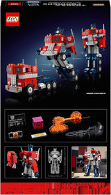 Zestaw LEGO 10302 Icons Optimus Prime, figurka robota 2 w 1 i model ciężarówki, zabawkowy model transformatora dla dorosłych, prezent urodzinowy lub świąteczny dla mężczyzn, kobiet, dla niej i dla niego Zestawy do budowania Besuche den LEGO-Store