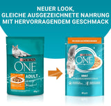 PURINA ONE Mokra karma dla dorosłych kotów, delikatne kawałki w sosie z kurczakiem, opakowanie 26 szt. (26 x 85 g)