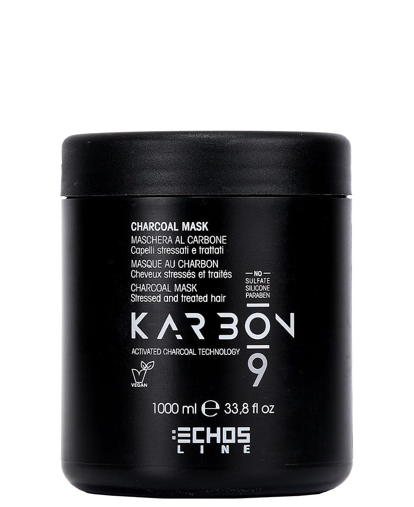 Echosline Karbon 9 Organiczna wegańska maska z węglem (1000ml) Naty Shop Maska do włosów Domyślny tytuł
