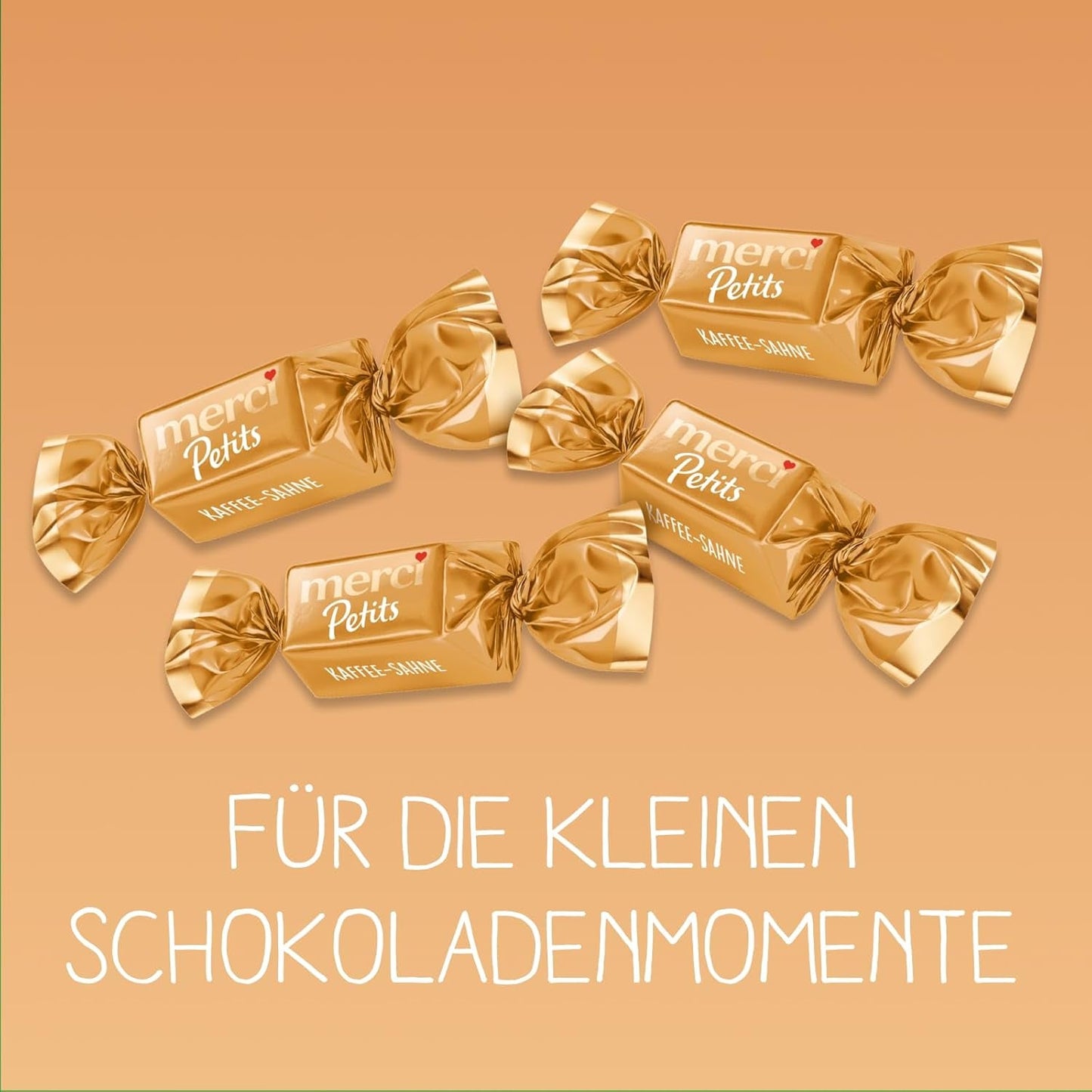 Krem kawowy Merci Petits - 12 x 125 g - Małe praliny z białej czekolady na delikatnej czekoladzie z kremem kawowym - Praliny czekoladowe pakowane pojedynczo