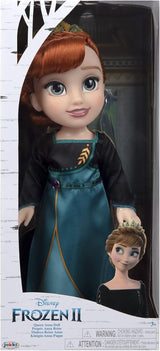 Disney Frozen 2 Anna Doll – ruchoma lalka o wysokości 35 cm w kultowej modnej sukience z herbem Arendelle i tiarą dla dodatkowej zabawy, dla dziewczynek w wieku 3 lat i starszych