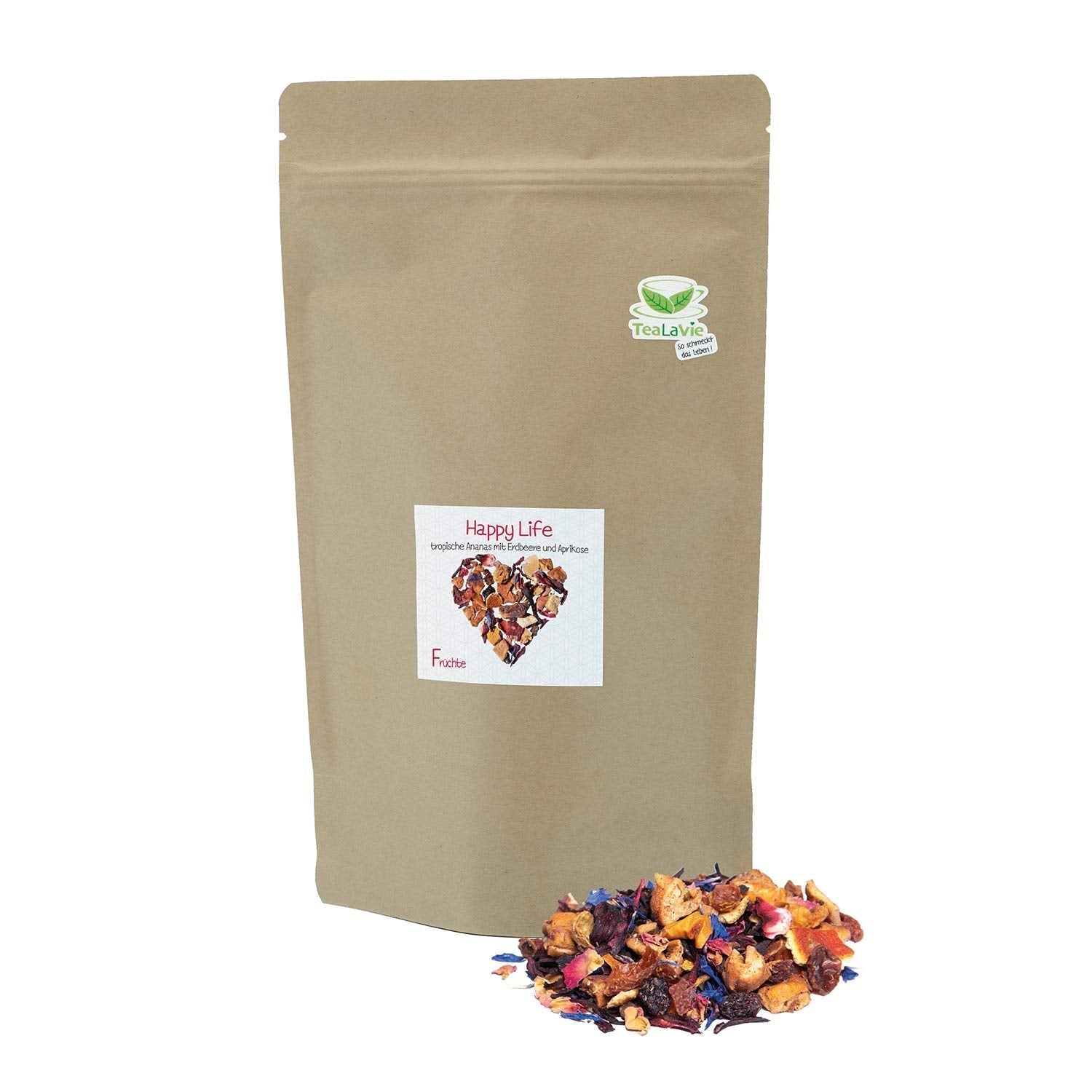 Tealavie - Herbata dla dzieci bez cukru - Poziomki i rabarbar (200 g) Tealavie Fruit - Herbata owocowa sypka