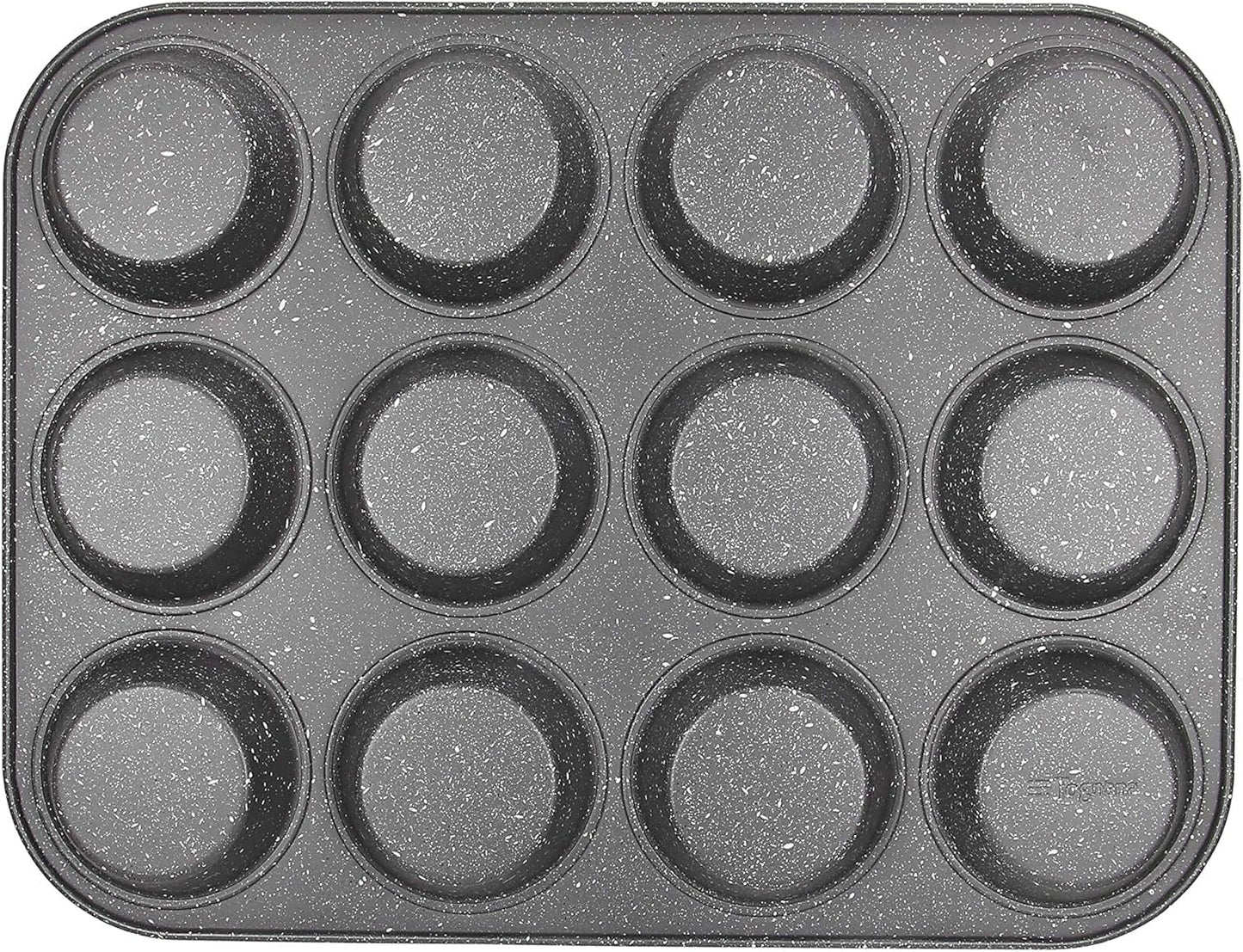 Pure Roq Muffinform Für 12 Muffins, Aluminium, Schwarz Formy i blachy do pieczenia Naty Shop