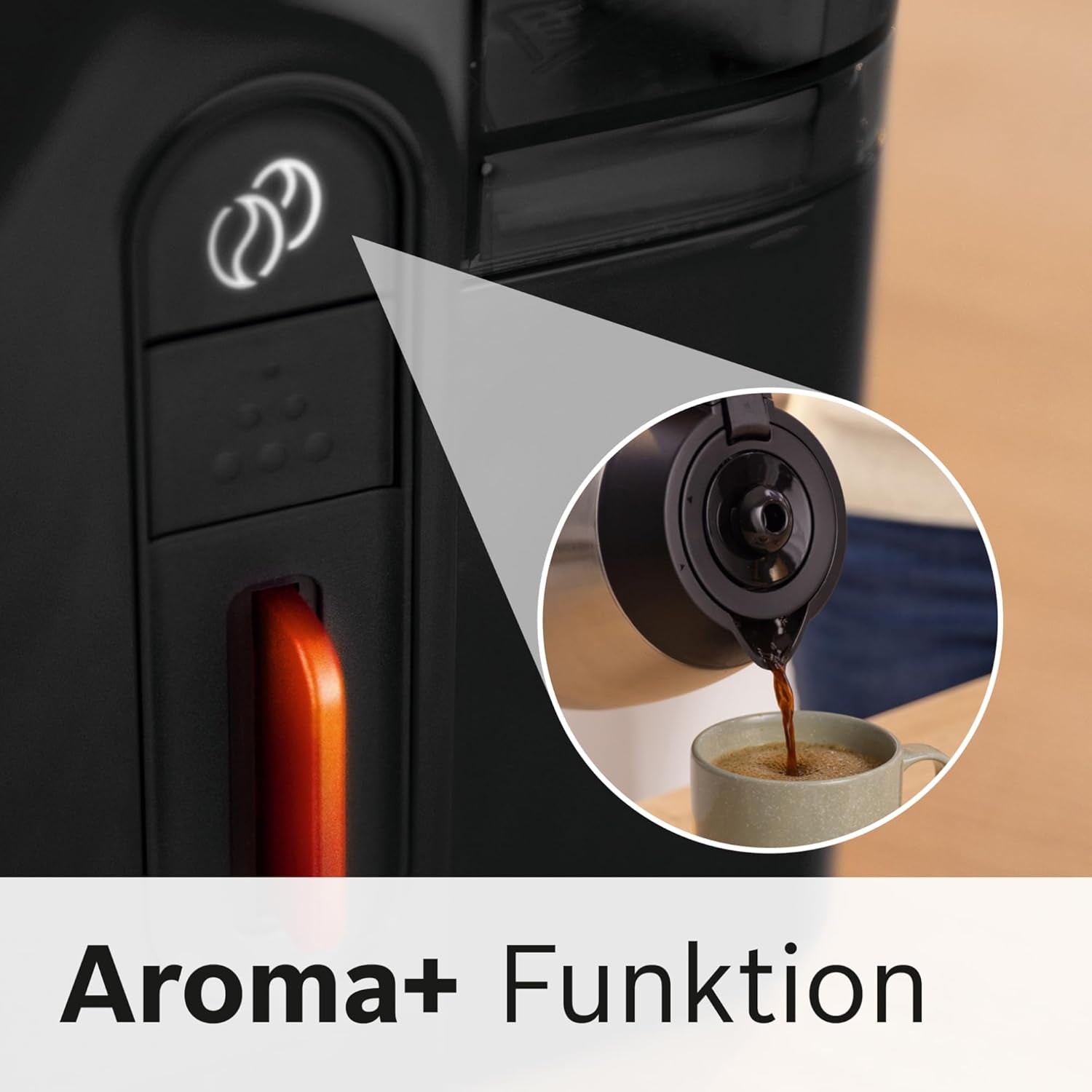Bosch MyMoment TKA6M273 Ekspres do espresso z filtrem, karafka termiczna 1 l, 8–12 filiżanek, system zapobiegający kapaniu, obrotowy uchwyt filtra, program odkamieniania, wyjmowany zbiornik na wodę, 1200 W, czarny matowy
