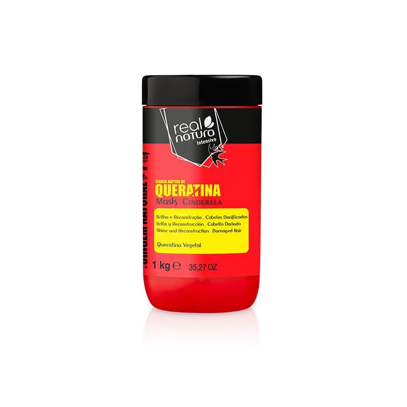 Bezsolna maska ​​keratynowa - intensywna regeneracja - wygładzenie i połysk - miękkie i podatne na układanie włosy - duży format 1000 g Naty Shop Hair Mask Tytuł domyślny