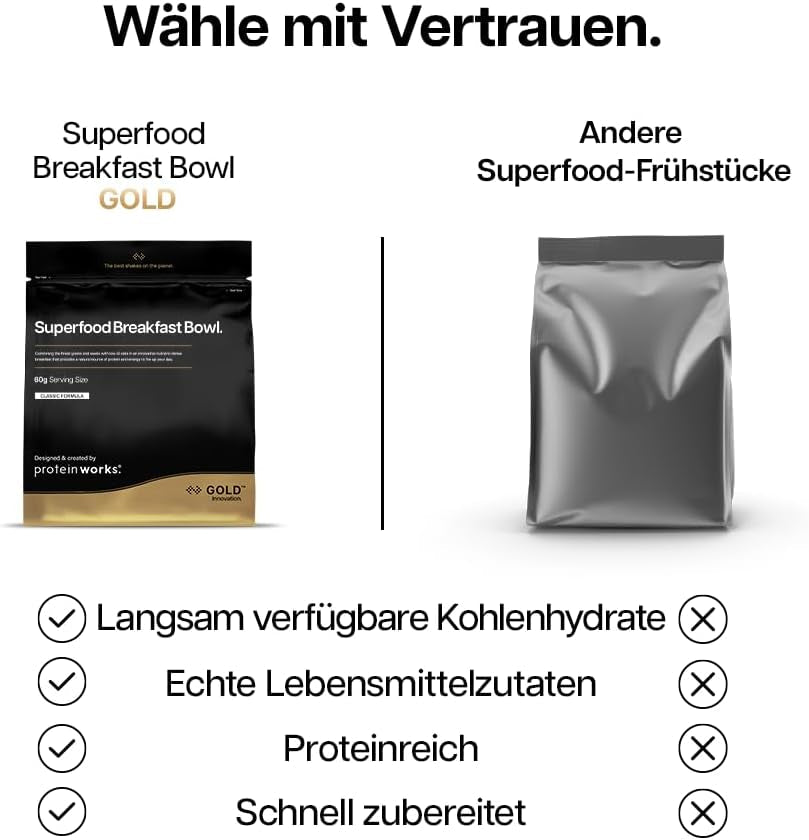 Białko działa | Śniadanie Superfood - ZŁOTA Innowacja, Nagradzane płatki zbożowe, Muesli białkowe, Bogate w składniki odżywcze zbóż, nasion i owsa, Wysoka zawartość błonnika, Jabłka i Cynamonu, 10 porcji, 600g