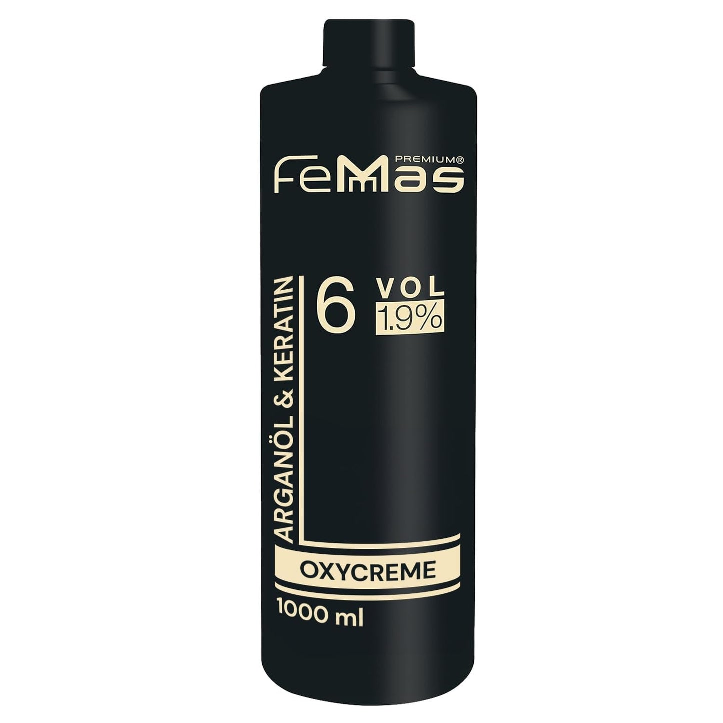 FemMas Oxycreme 6% 1000 ml I Utleniacz do koloryzacji i farbowania włosów I Łatwa aplikacja i optymalne utrwalenie I Wywoływacz zapewniający jednolite rezultaty jak w salonie I Wywoływacz koloryzujący Farba do włosów Naty Shop 1,9 1 litr (1 opakowanie)