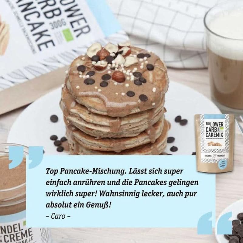 LOWER-CARB VANILLA CAKE BLEND - ekologiczna, bezglutenowa mieszanka na ciasto lub naleśniki, bogata w białko Naty Shop Kitchen