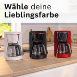 Bosch MyMoment TKA2M113 Ekspres do espresso z filtrem, szklana karafka 1,25 l, 10–15 filiżanek, funkcja utrzymywania ciepła przez 40 minut, system zapobiegający kapaniu, obrotowy uchwyt filtra, odłączany zbiornik na wodę, 1200 W, czarny matowy