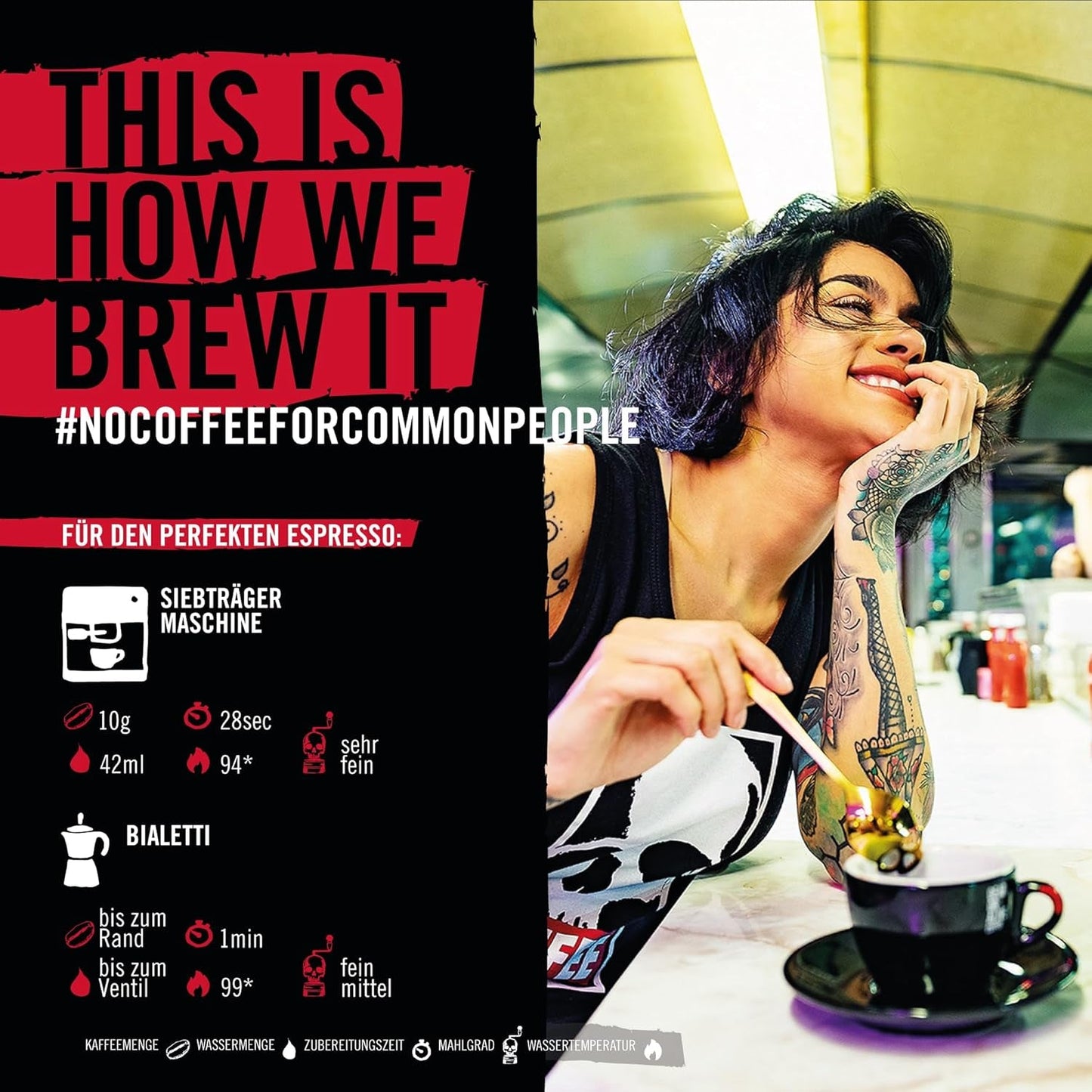 DEAD OR ALIVE Espresso No3 - Starke Espressobohnen 1kg - 100% Robusta - Kaffeebohnen für Kaffeevollautomat und Espressomaschine - Ganze Bohnen mit viel Koffein aus Italien - Kawa ziarnista