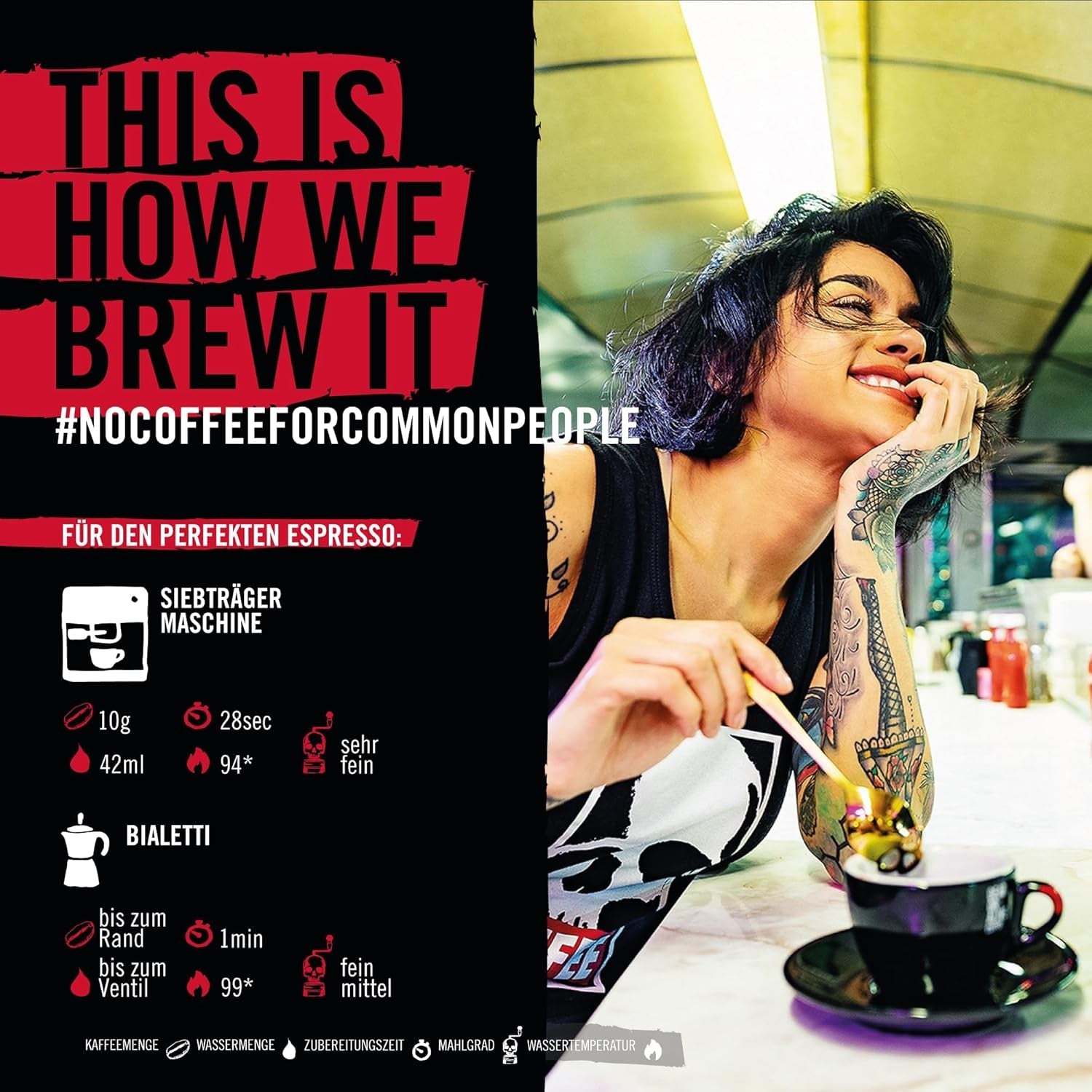 DEAD OR ALIVE Espresso No3 - Starke Espressobohnen 1kg - 100% Robusta - Kaffeebohnen für Kaffeevollautomat und Espressomaschine - Ganze Bohnen mit viel Koffein aus Italien - Kawa ziarnista