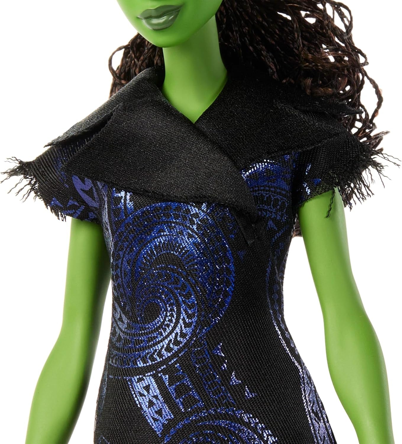Mattel Wicked: śpiewająca lalka Elphaba Fashion firmy Universal Pictures z odpinanym strojem inspirowanym filmem śpiewa „na dobre” po angielsku, JFM09