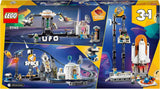 LEGO 31142 Creator Kosmiczny rollercoaster 3 w 1 dla dzieci z działającymi wózkami, który można przekształcić w wieżę swobodnego spadania lub karuzelę z rakietami i świecącymi klockami Zestawy konstrukcyjne Besuche den LEGO-Store