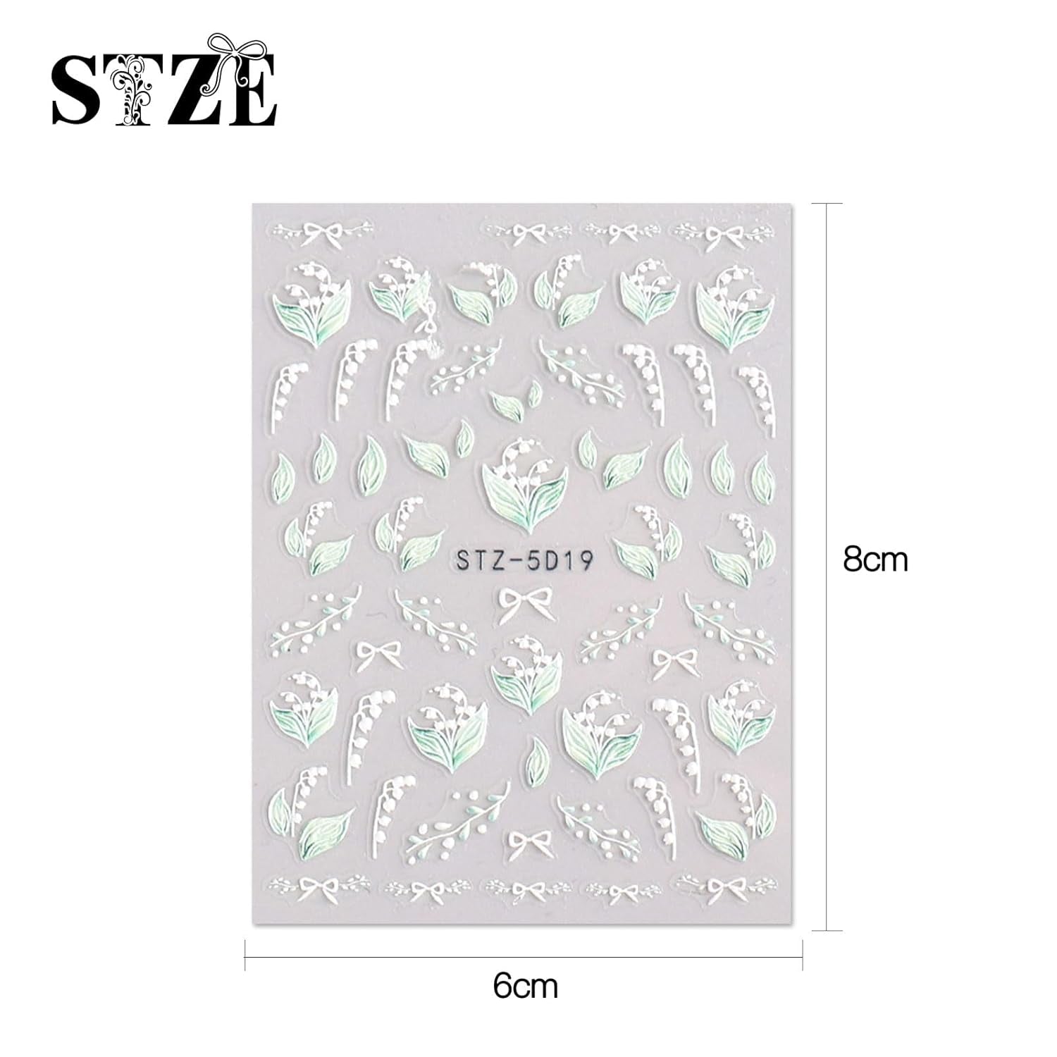 JMEOWIO 3D Nagelsticker Frühling Blume Nail Art Naklejka Selbstklebend Nagelaufkleber 5D Stereoskopisch Buntes Sommer Blumen Dekoration Nageldesign Zubehör 4 Blatt