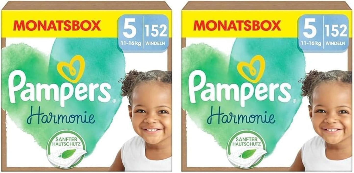 Pieluchy Pampers Harmony Rozmiar 4, 174 pieluszki, 9kg-14kg, Delikatna ochrona skóry ze 100% ochroną Pampers