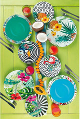Zestaw talerzy Excelsa Tropical Chic, 18 sztuk, Porzellan, mehrfarbig