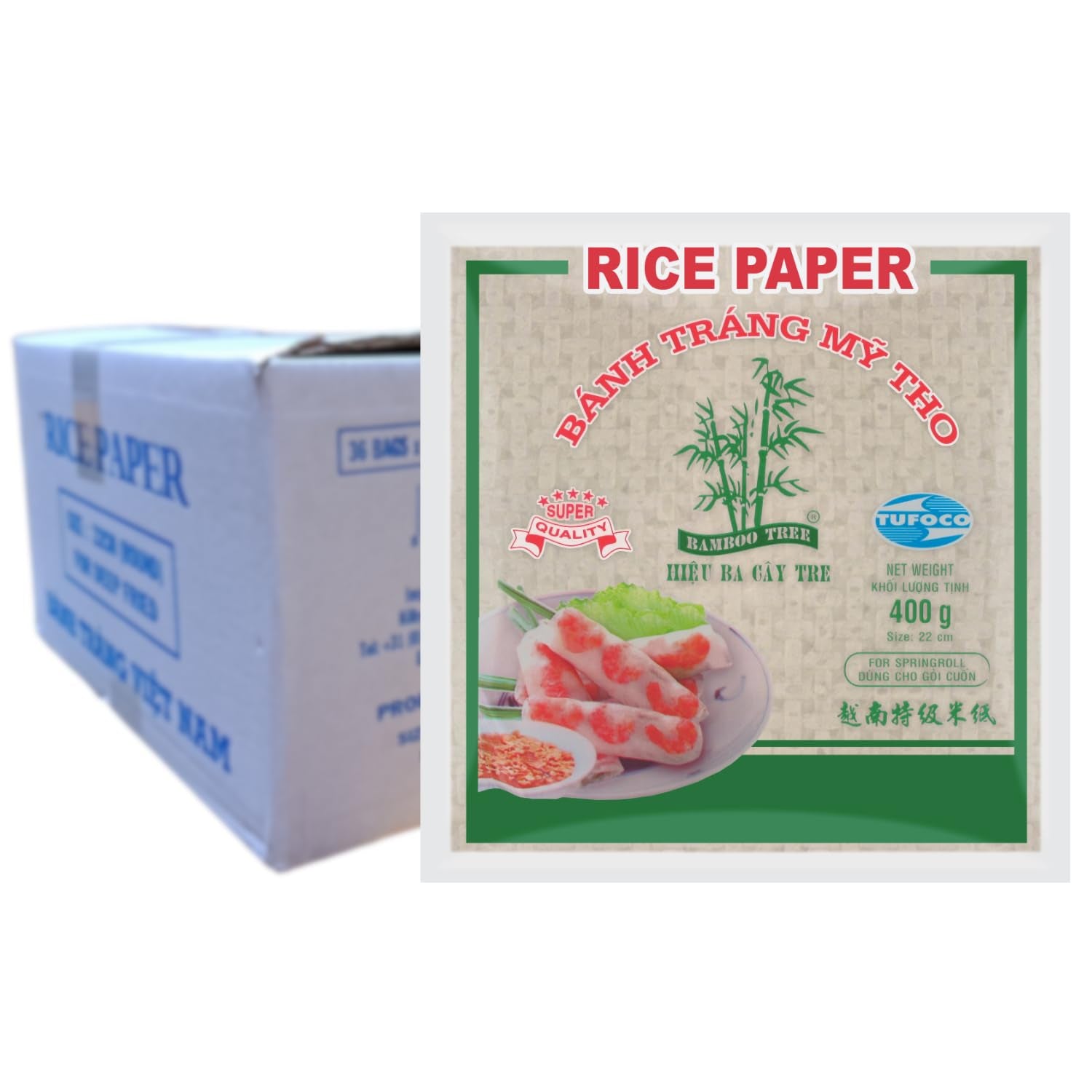 BAMBUSOWE DRZEWO - Papier ryżowy 22 cm. (Rolki letnie) - 1 x 400 g