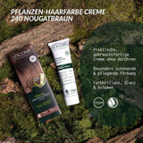 LOGONA Natural Cosmetics Roślinny krem koloryzujący do włosów 240 Nugat Brown, Naturalna farba do włosów brązowych z henną, krem koloryzujący do odcieni brązu, koloryzująca do włosów ciemnych, 150ml Farba do włosów Naty Shop