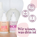 Jean & Len Knot Remover 2-fazowy spray kondycjonujący bez spłukiwania, odpowiedni do wszystkich rodzajów włosów, ułatwia rozczesywanie włosów i poprawia ich rozczesywanie, świeży zapach, ułatwia rozczesywanie, nie zawiera silikonu i parabenów, wegański, 100ml Produkty ułatwiające rozczesywanie Naty Shop