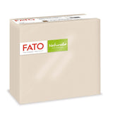 Fato - Naturalne 4-składane jednorazowe serwetki papierowe, przyjazne dla środowiska, 40 szt., rozmiar 38X38, 2 warstwy, 100% papier makulaturowy