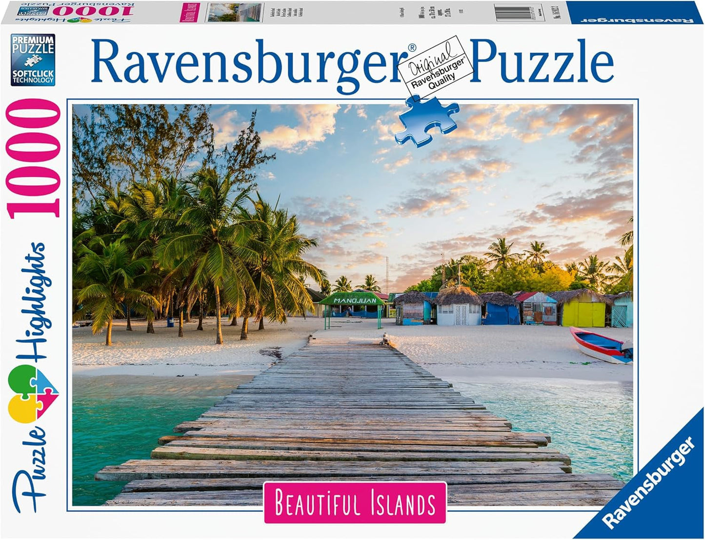 Ravensburger Puzzle Beautiful Islands 16912 - Karaiby - 1000-elementowe puzzle dla dorosłych i dzieci powyżej 14. roku życia Puzzle Naty Shop