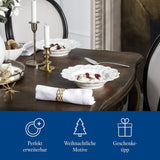 Villeroy & Boch Toy's Delight Royal Classic 12-częściowy zestaw naczyń obiadowych, można myć w zmywarce i używać w kuchence mikrofalowej, biały, talerze, zestaw naczyń obiadowych dla 4 osób, zastawa bożonarodzeniowa, zabawki, porcelana premium